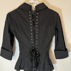 Corset Story Black Corset Shirt